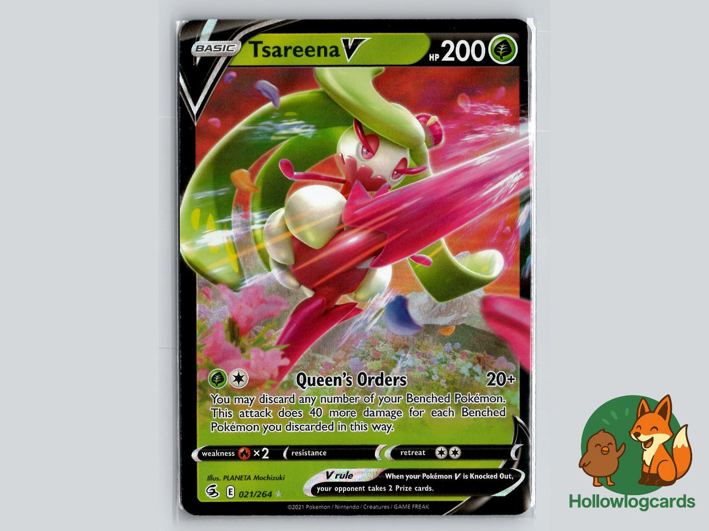 Tsareena V (021/264) - Fusion Strike Pokémon Card