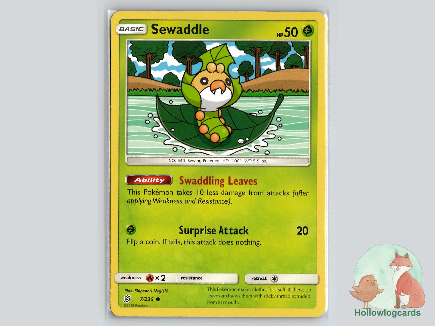 Sewaddle (7/236) - Unified Minds Pokémon Card