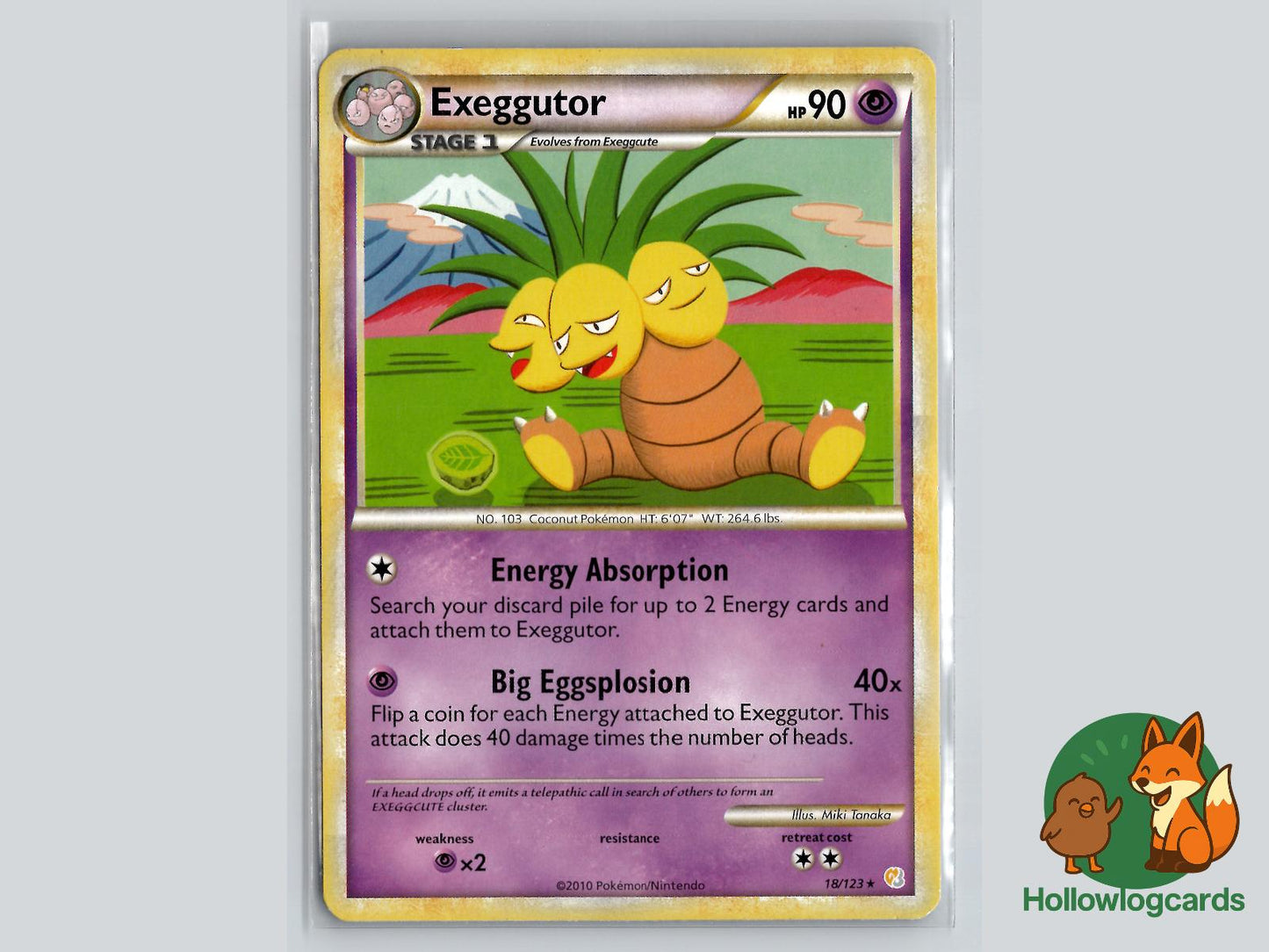 Exeggutor (18/123) - HeartGold & SoulSilver Pokémon Card