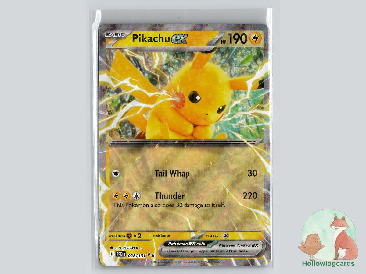 Pikachu ex (028/131) - Prismatic Evolutions Pokémon Card