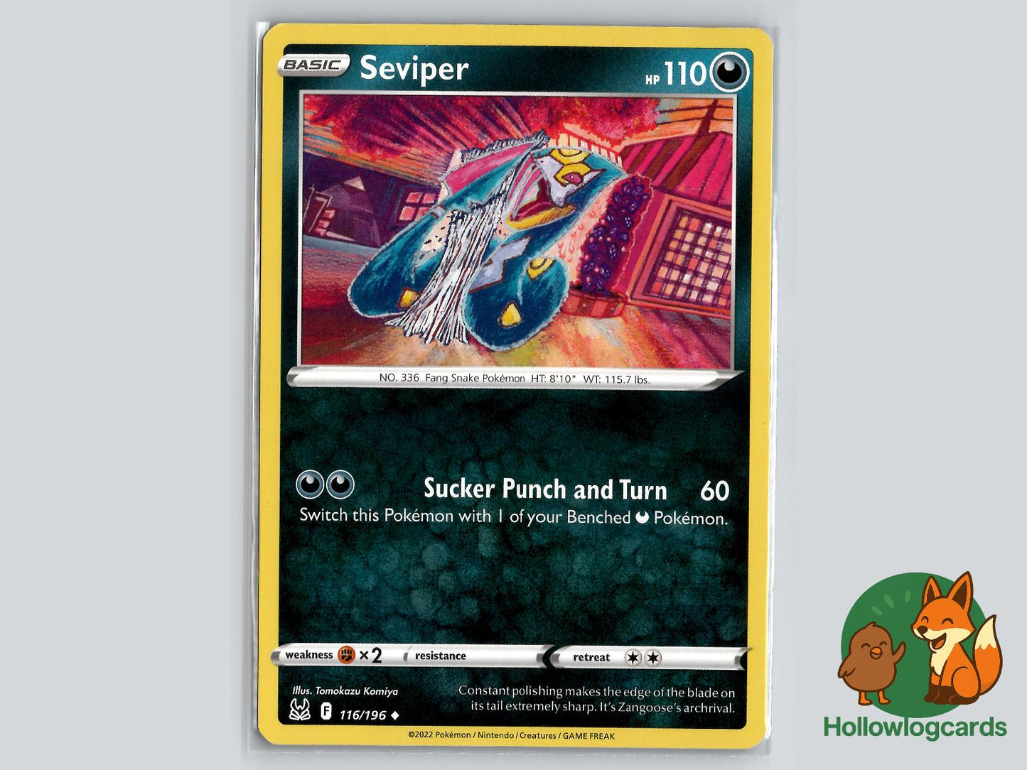 Seviper (116/196) - Lost Origin Pokémon Card