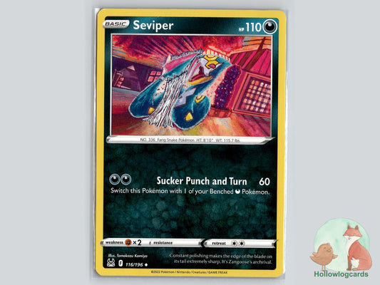 Seviper (116/196) - Lost Origin Pokémon Card