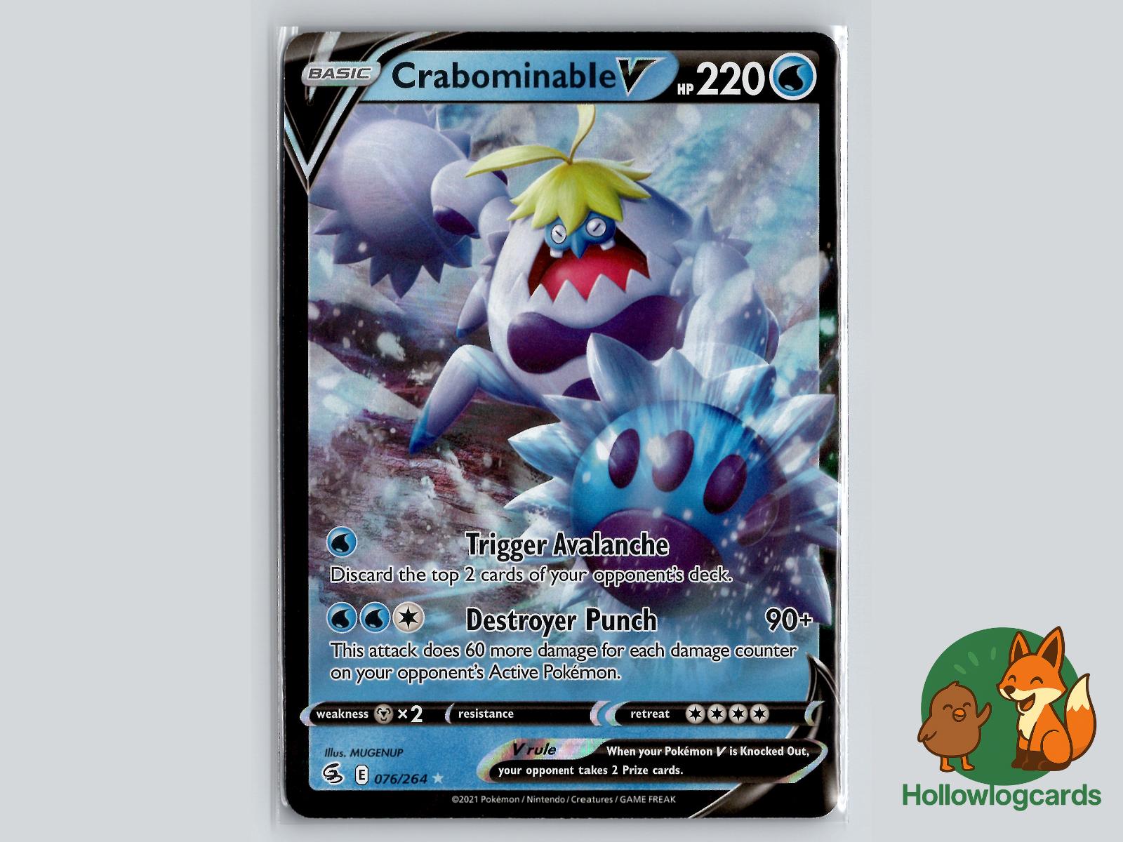 Crabominable V (076/264) - Fusion Strike Pokémon Card