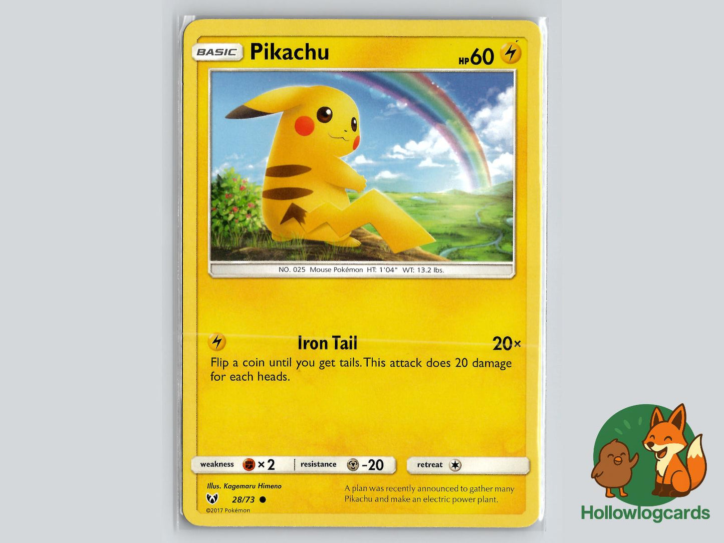 Pikachu (28/73) - Shining Legends Pokémon Card