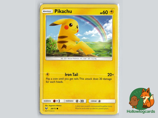 Pikachu (28/73) - Shining Legends Pokémon Card