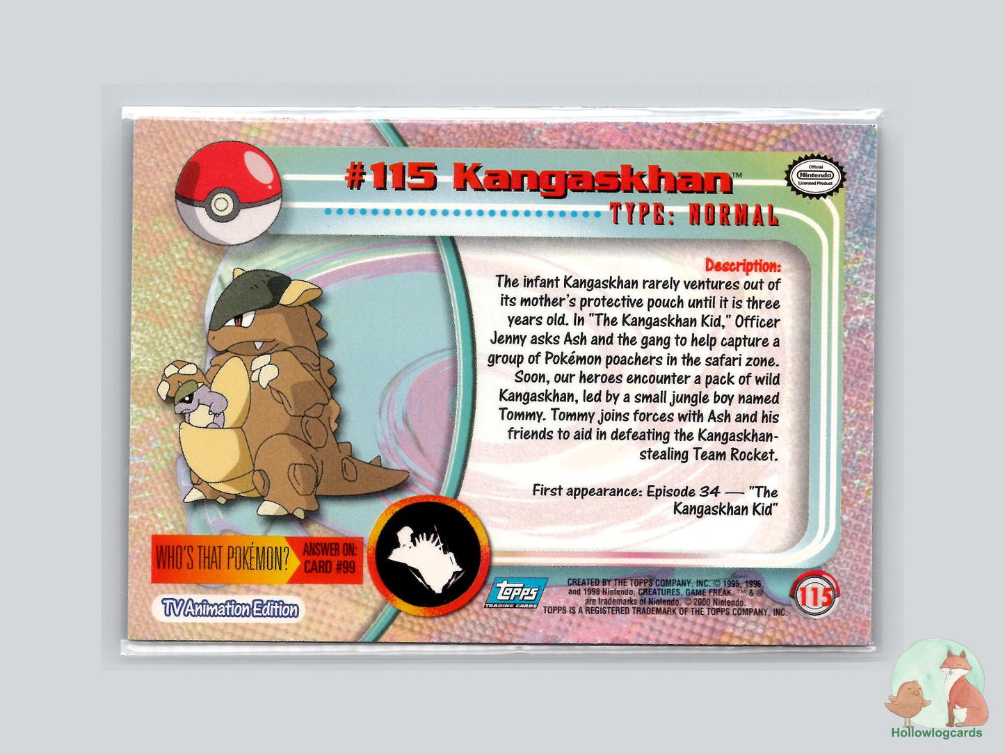 Kangaskhan (#115) Chrome - Topps Trading Cards Series 2