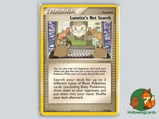 Lanette's Net Search (77/106) - Emerald Pokémon Card