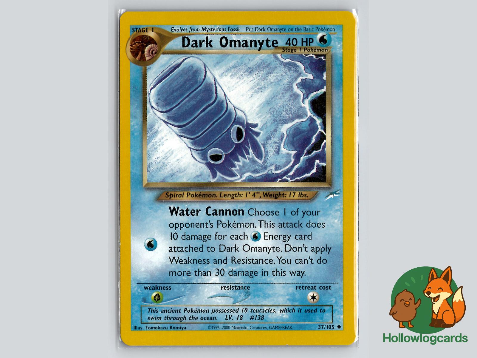 Dark Omanyte (37/105) - Neo Destiny Pokémon Card