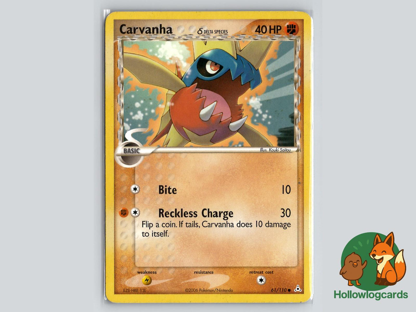 Carvanha (61/110) - Holon Phantoms Pokémon Card