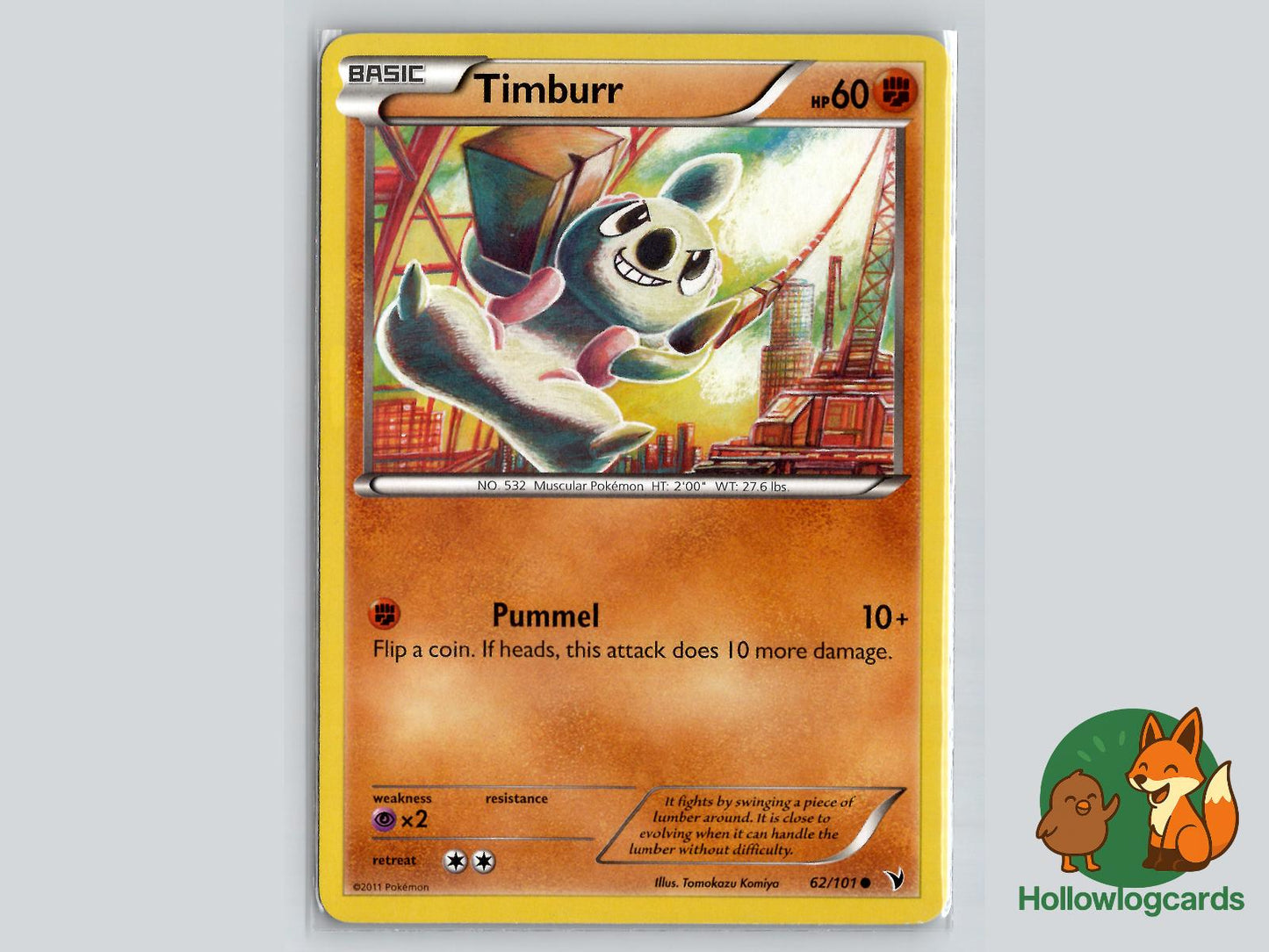 Timburr (62/101) - Noble Victories Pokémon Card