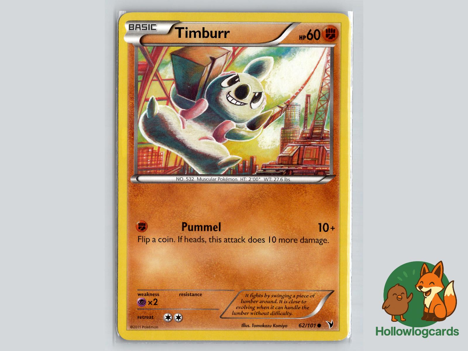 Timburr (62/101) - Noble Victories Pokémon Card