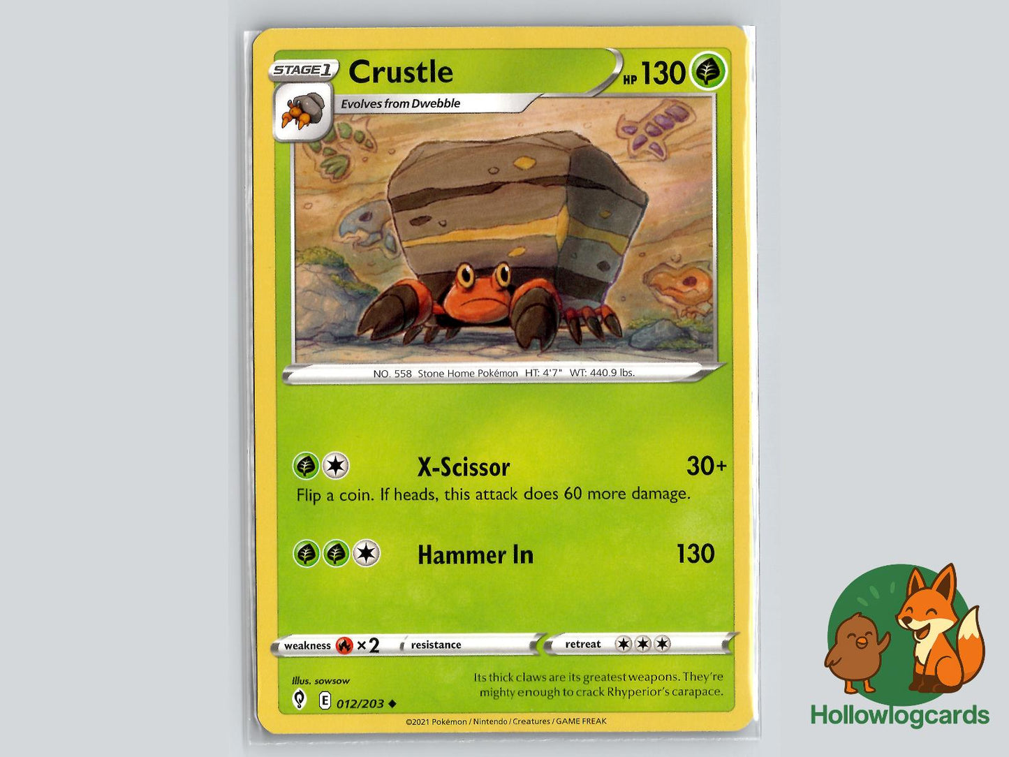 Crustle (012/203) - Evolving Skies Pokémon Card