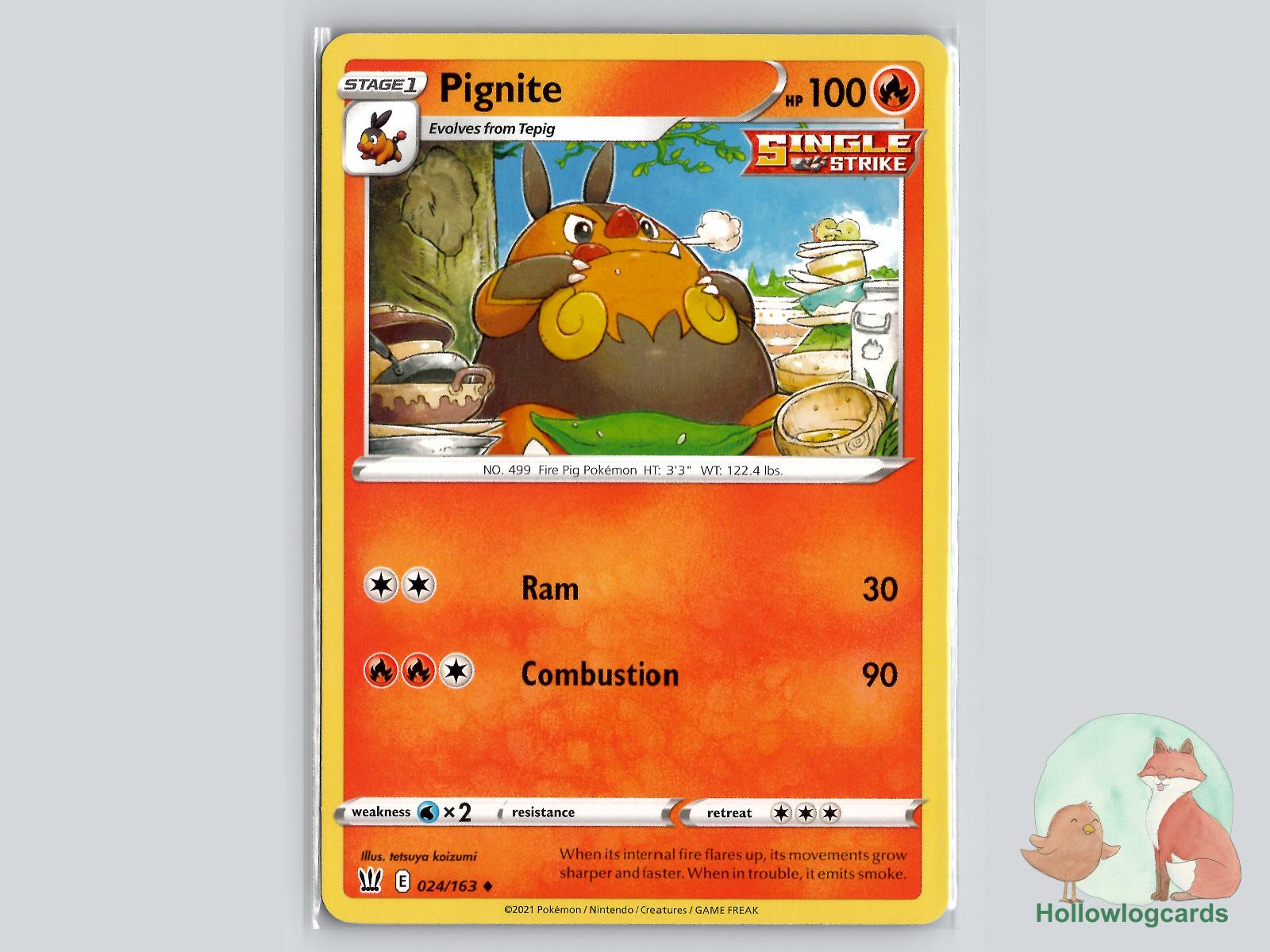 Pignite (024/163) - Battle Styles Pokémon Card