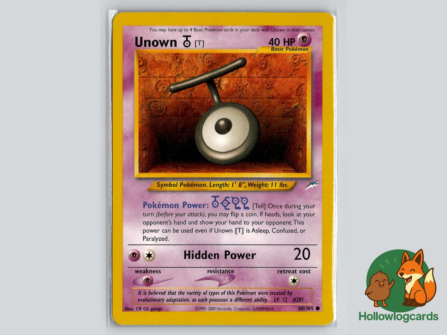 Unown [T] (88/105) - Neo Destiny Pokémon Card