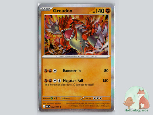 Groudon (108/217) Pokémon Card
