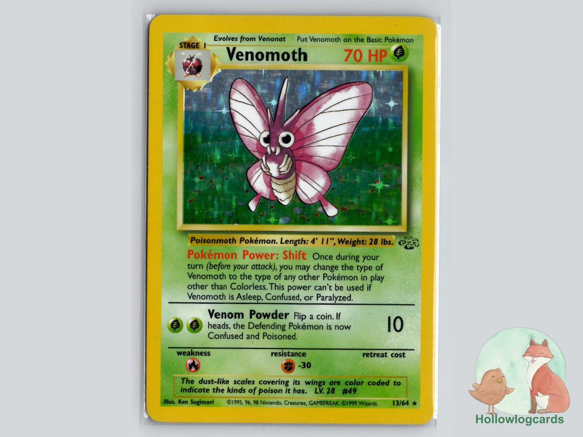 Venomoth (13/64) - Jungle Pokémon Card