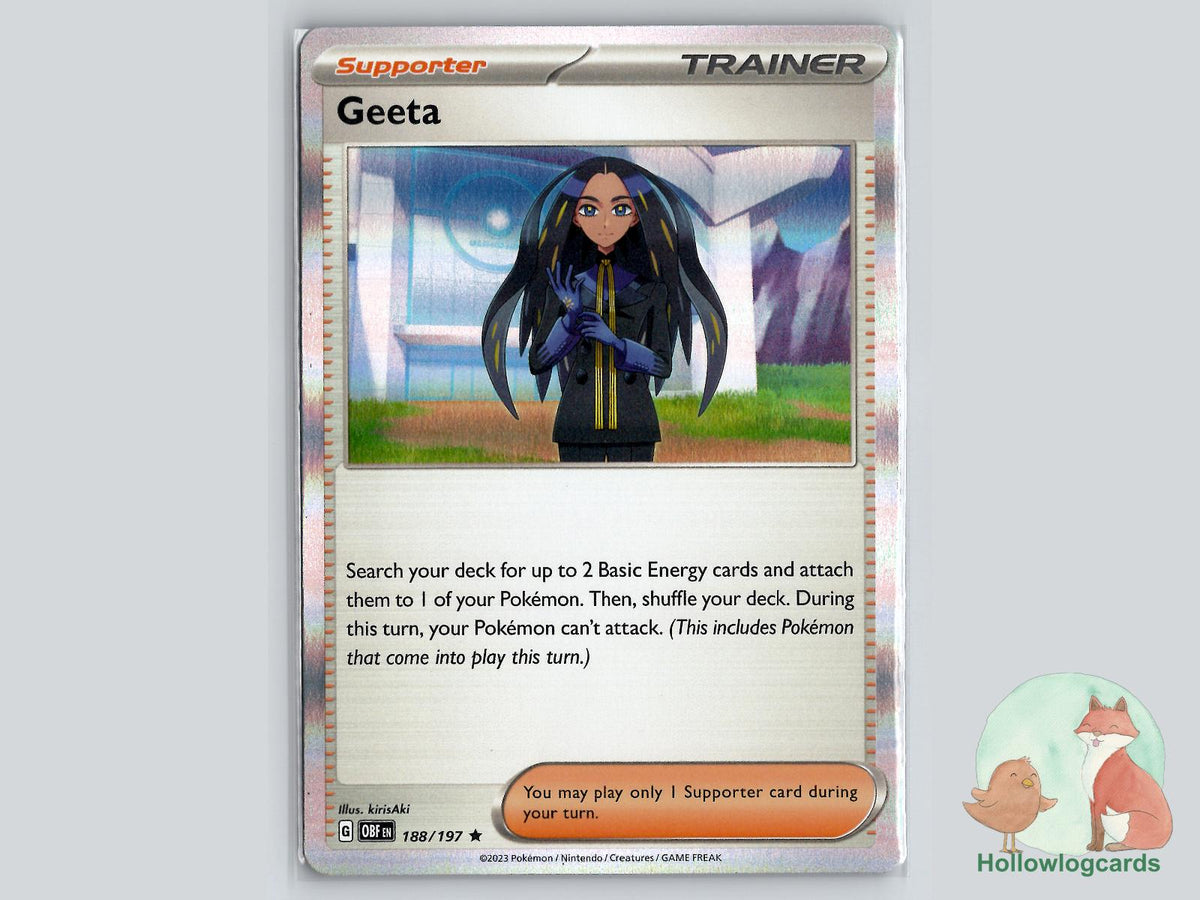 Geeta (188/197) - Obsidian Flames Pokémon Card