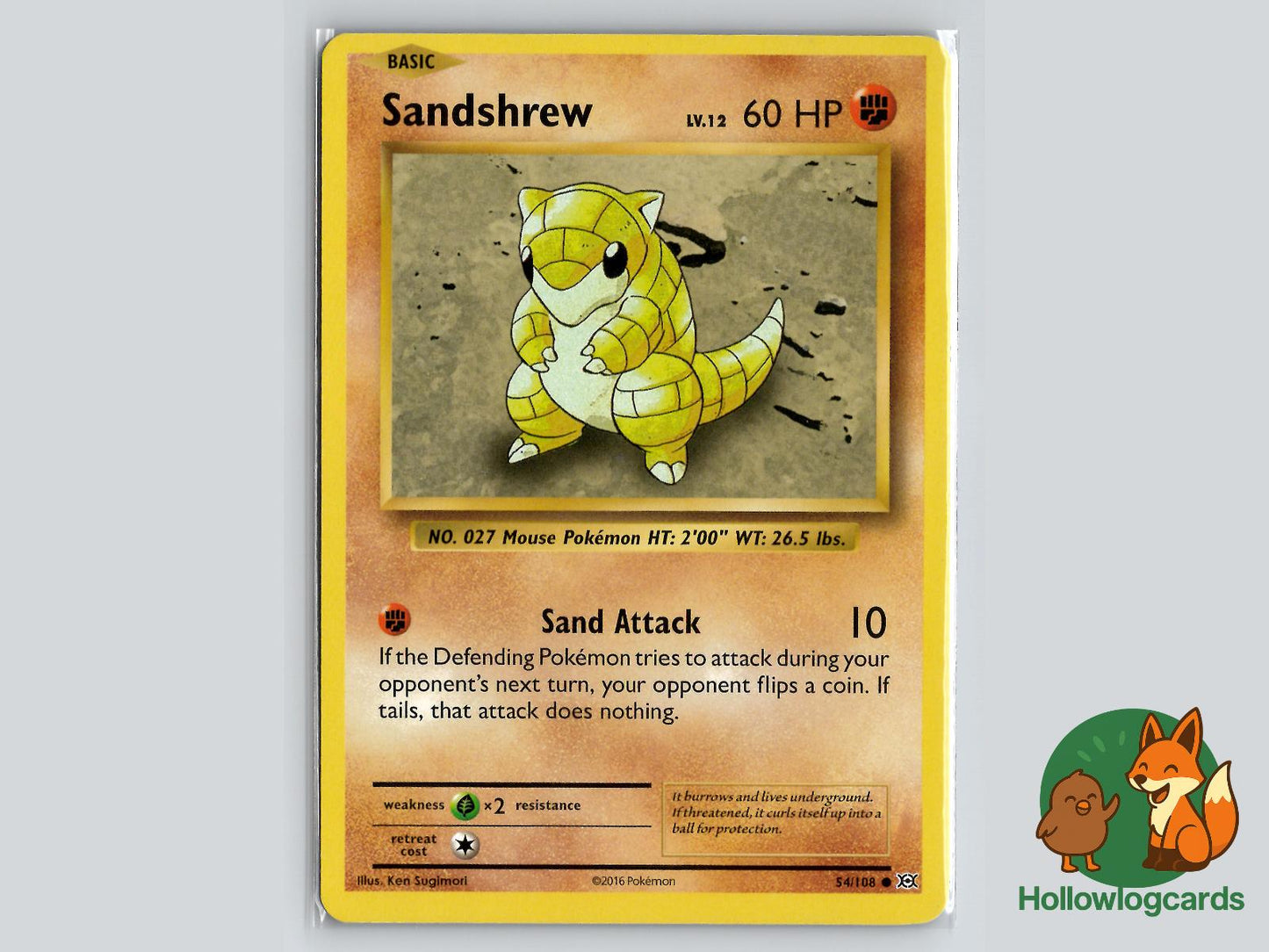 Sandshrew (54/108) - Evolutions Pokémon Card