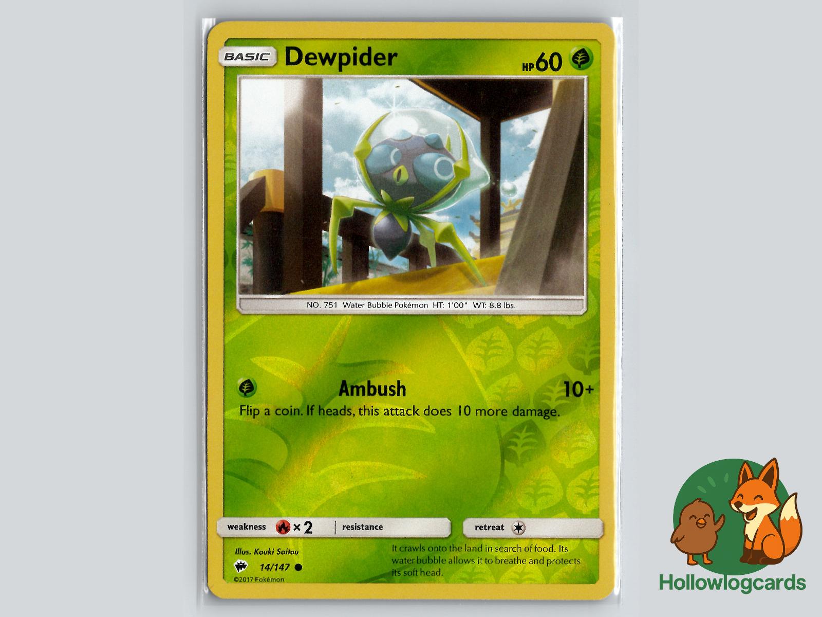 Dewpider (14/147) - Burning Shadows Pokémon Card
