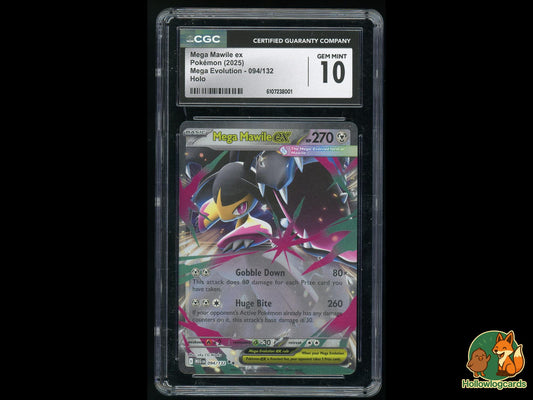 Graded Mega Mawile EX (094/132) Mega Evolution - CGC 10