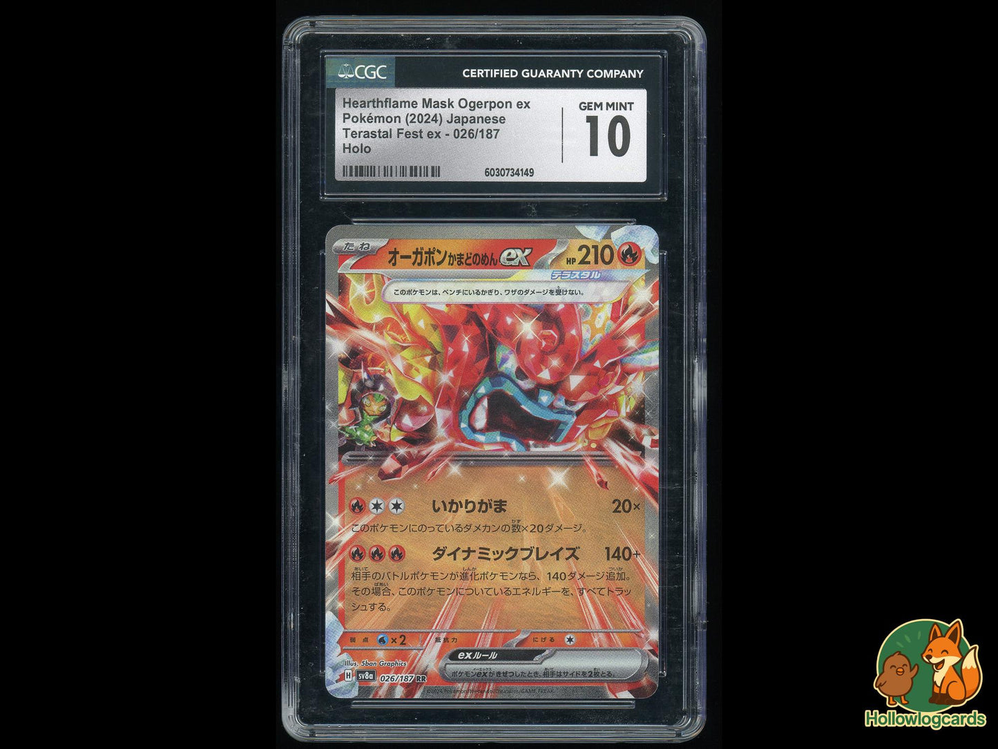 Graded Hearthflame Mask Ogerpon EX (026/187) - CGC 10 - Jap