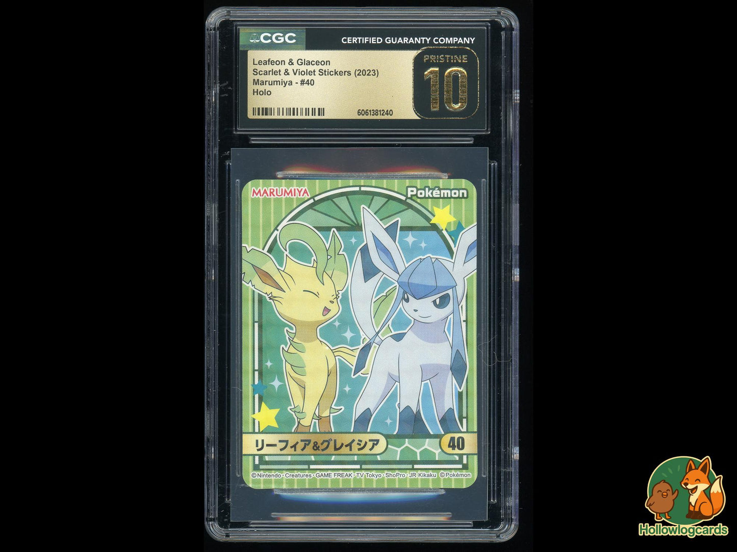 Graded Leafeon & Glaceon (40) - S&V Marumiya Stickers - CGC PRISTINE 10