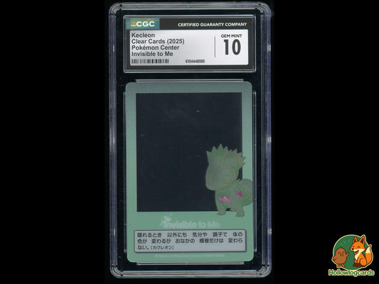 Graded Kecleon Invisible to Me - Pokemon Center - Clear Cards - CGC 10