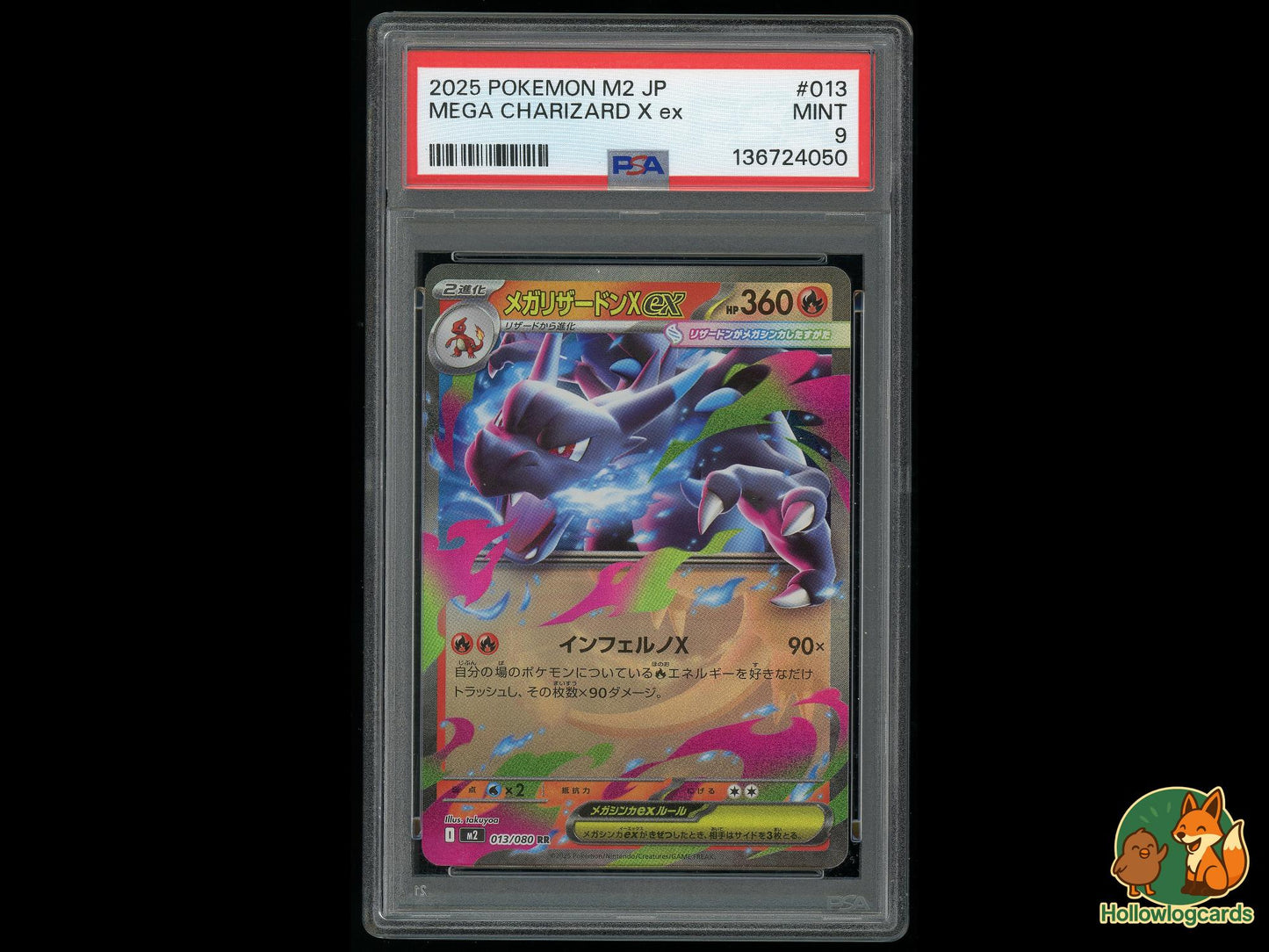 Graded Mega Charizard X EX (013) M2 - inferno X - PSA 9 - Jap