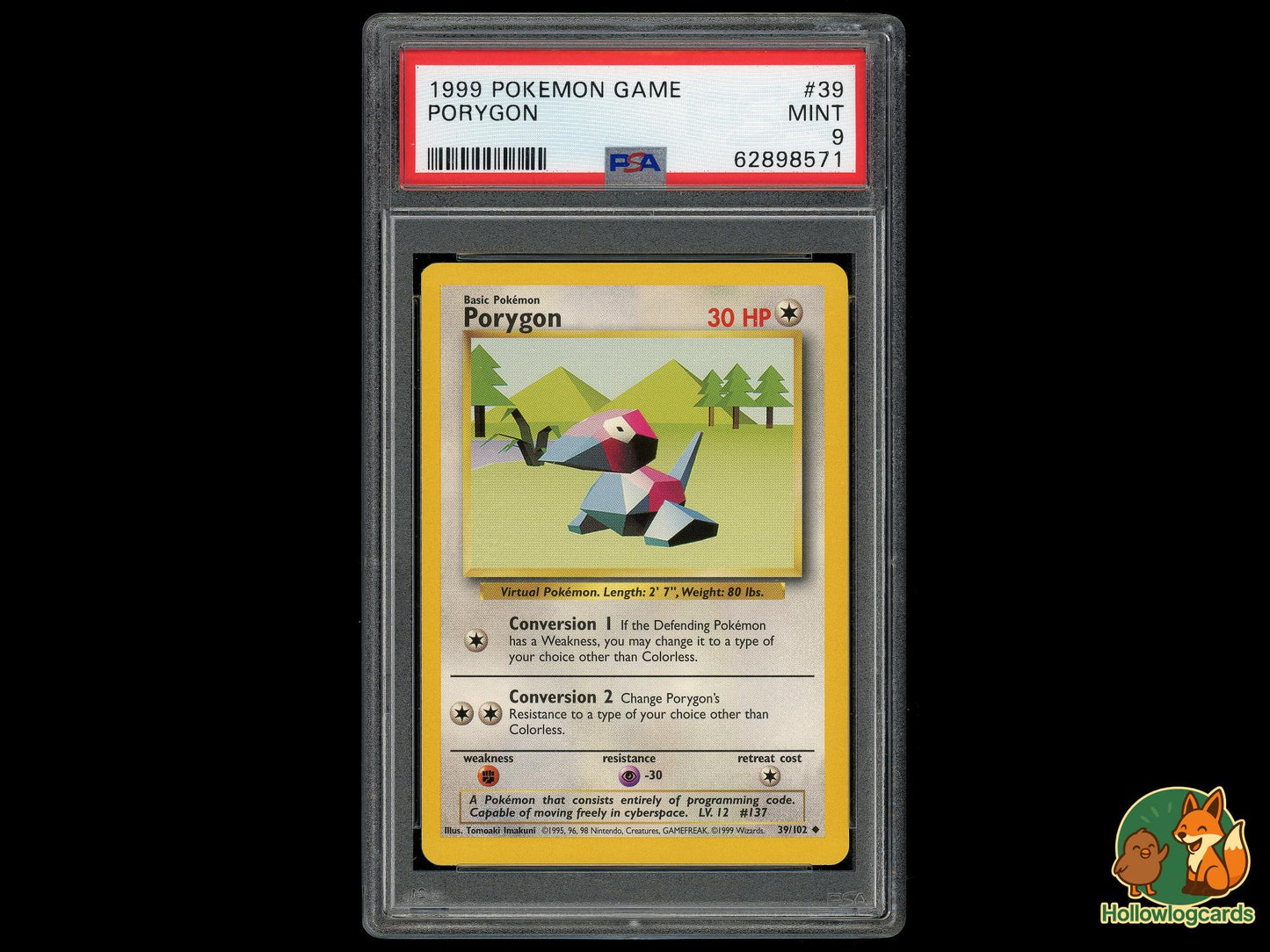 Graded Porygon (39/102) - GAME Pokémon Card