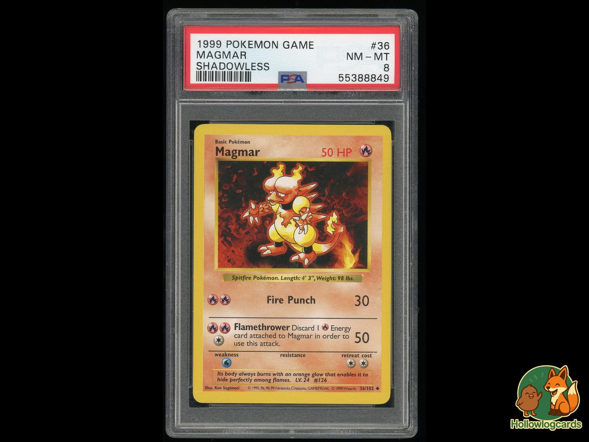 Graded Magmar (36/102) - GAME Pokémon Card