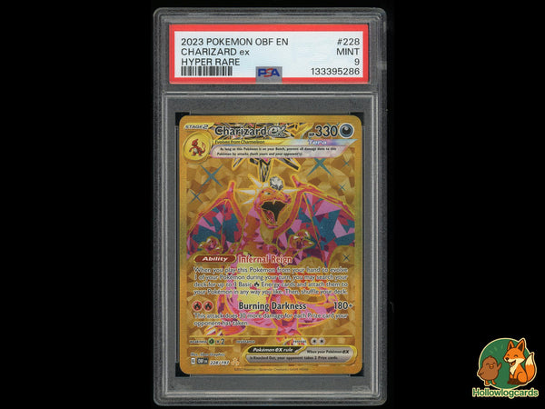 Graded Charizard EX (228/197) Hyper Rare - Obf En - obsidian Flames - PSA 9