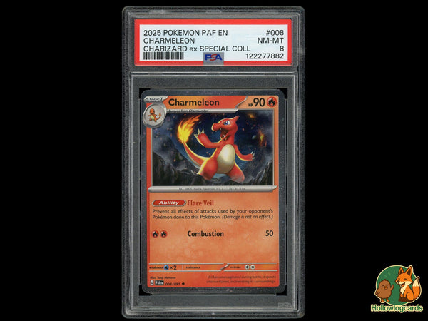 Graded Charmeleon (008/091) Cosmo Holo Special Collection - Paf En - Paldean Fates - PSA 8