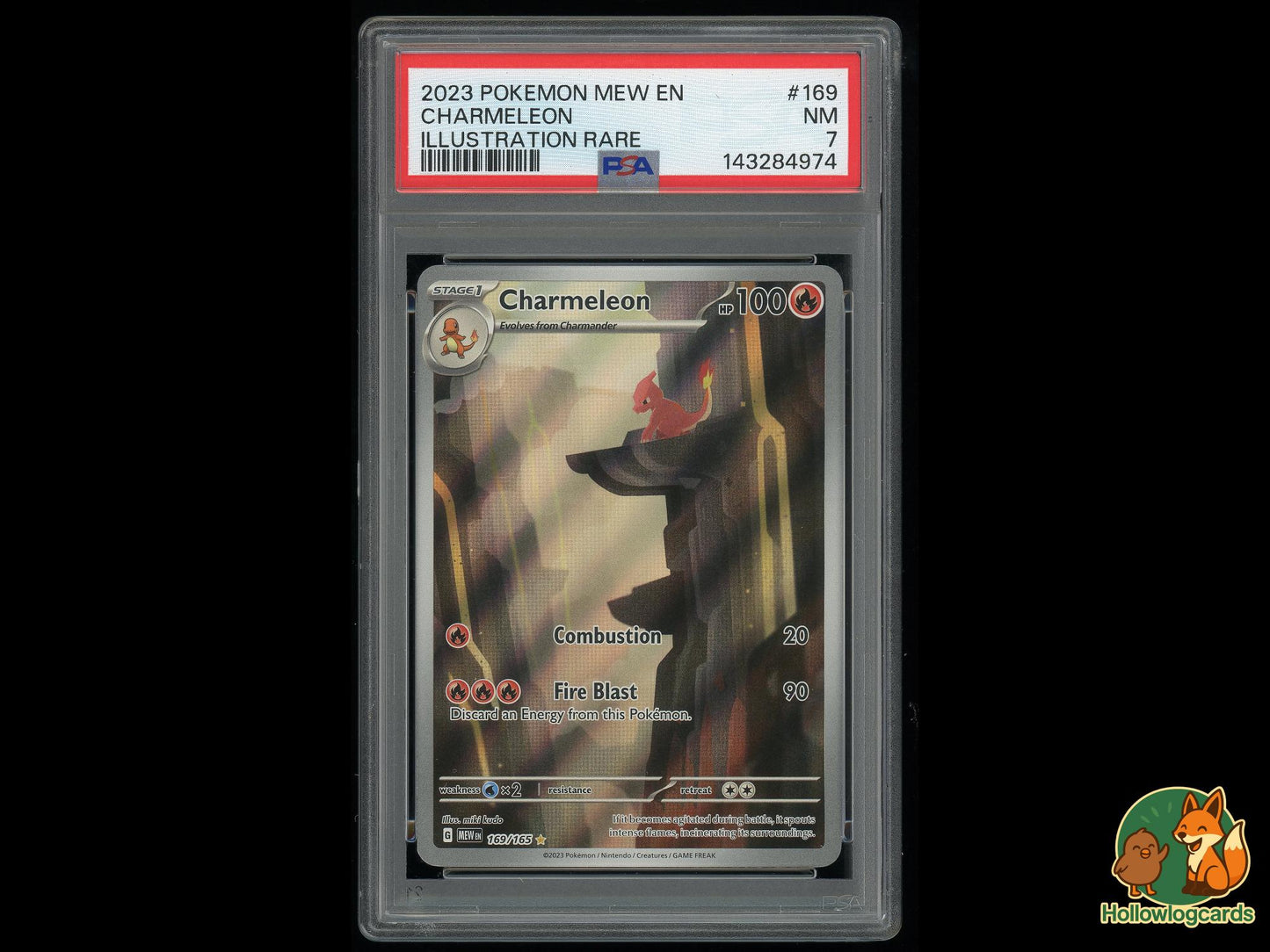 Graded Charmeleon (169/165) Illustration Rare - 151 - PSA 7