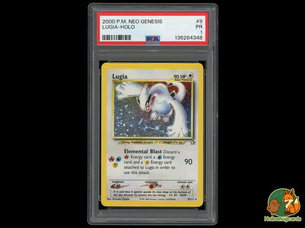 Graded Lugia Holo (9/111) - Neo Genesis - PSA 1
