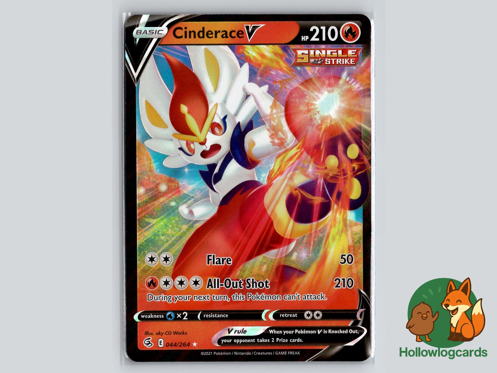 Cinderace V (044/264) - Fusion Strike Pokémon Card