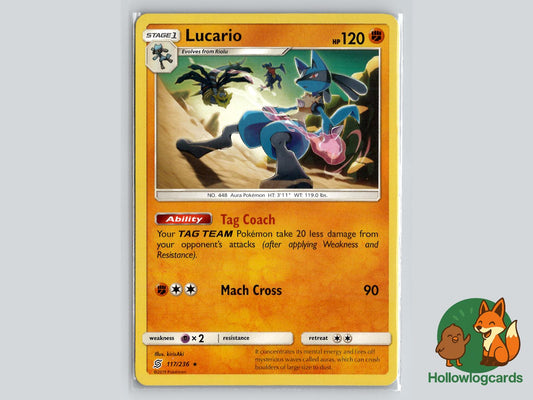 Lucario (117/236) - Unified Minds Pokémon Card