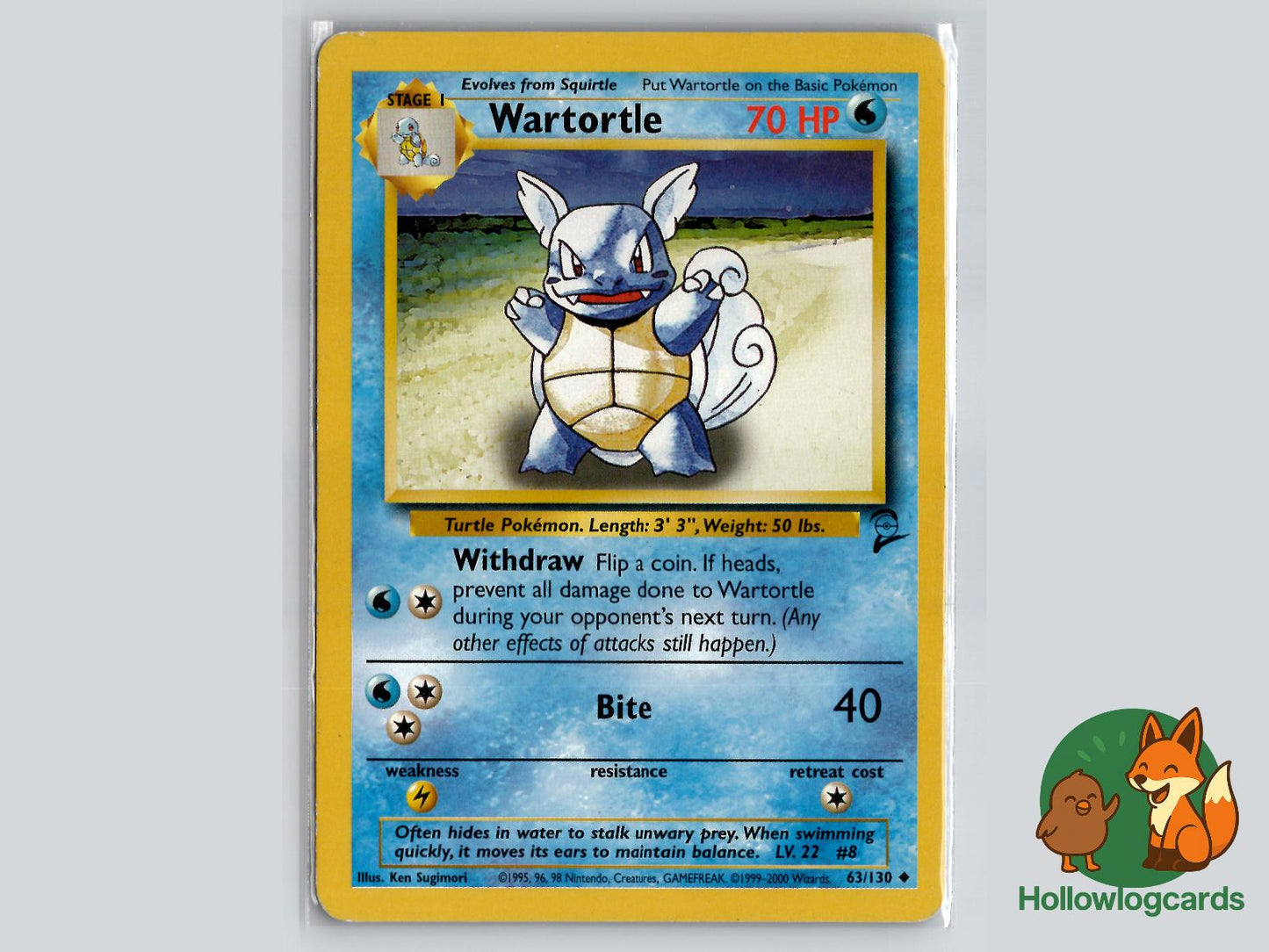 Wartortle (63/130) - Base Set 2 Pokémon Card
