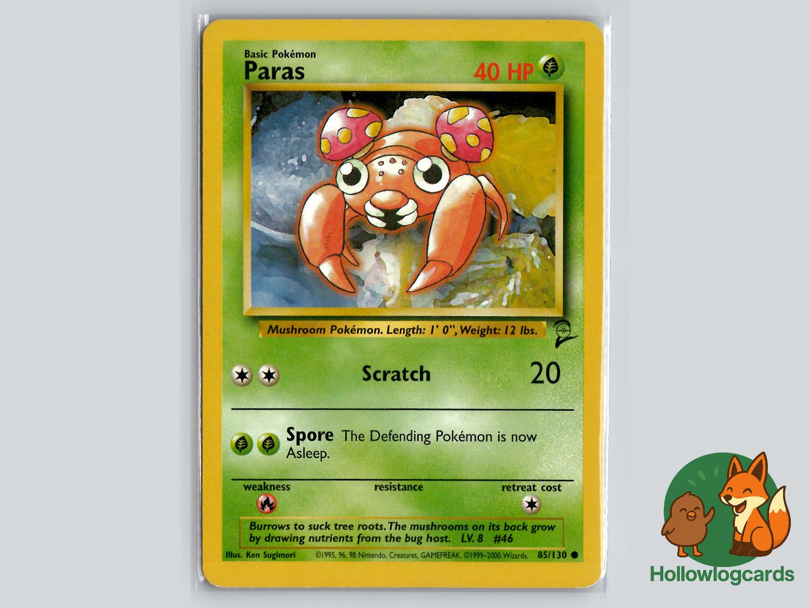 Paras (85/130) - Base Set 2 Pokémon Card