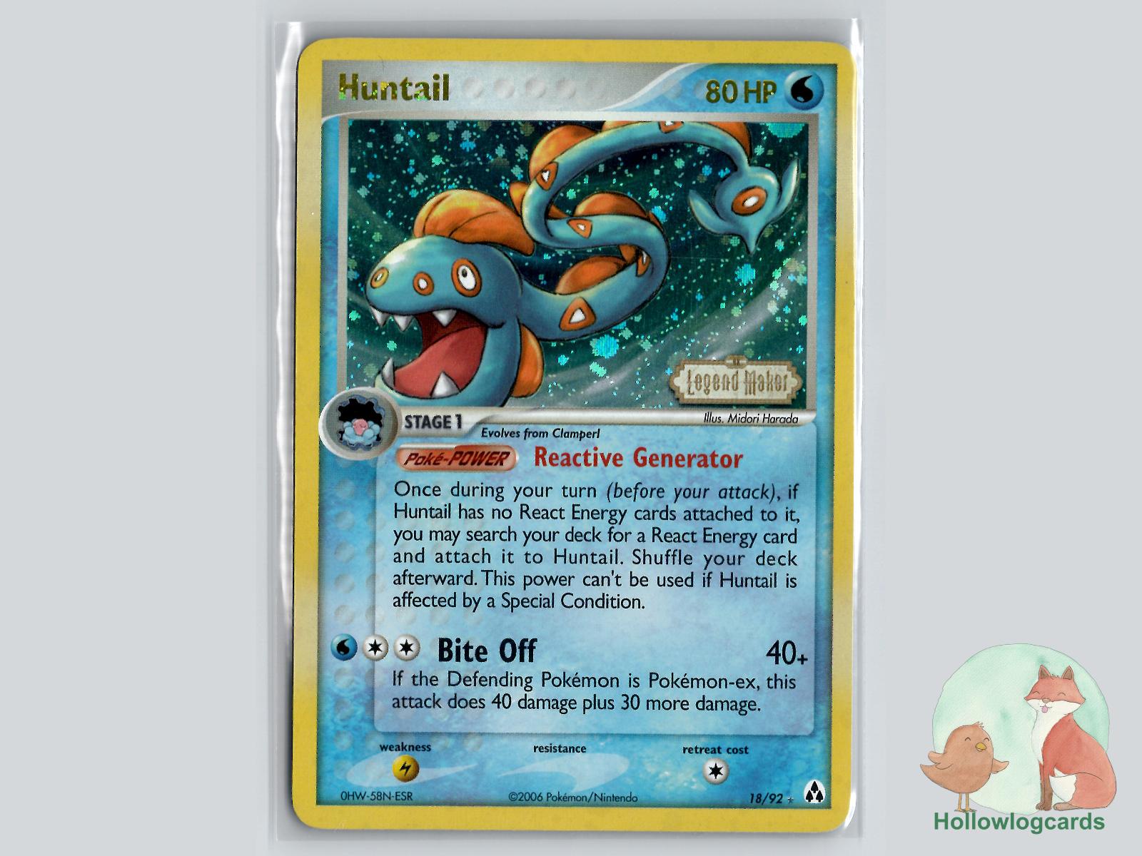 Huntail (18/92) - Legend Maker Pokémon Card