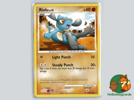 Riolu (91/127) - Platinum Pokémon Card