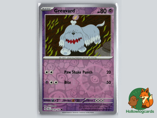 Greavard (70/142) - Stellar Crown Pokémon Card