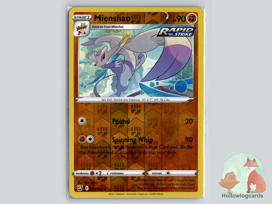 Mienshao (077/163) - Battle Styles Pokémon Card