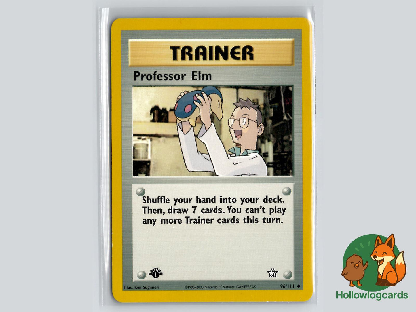 1st Edition Professor Elm (96/111) - Neo Genesis Pokémon Card