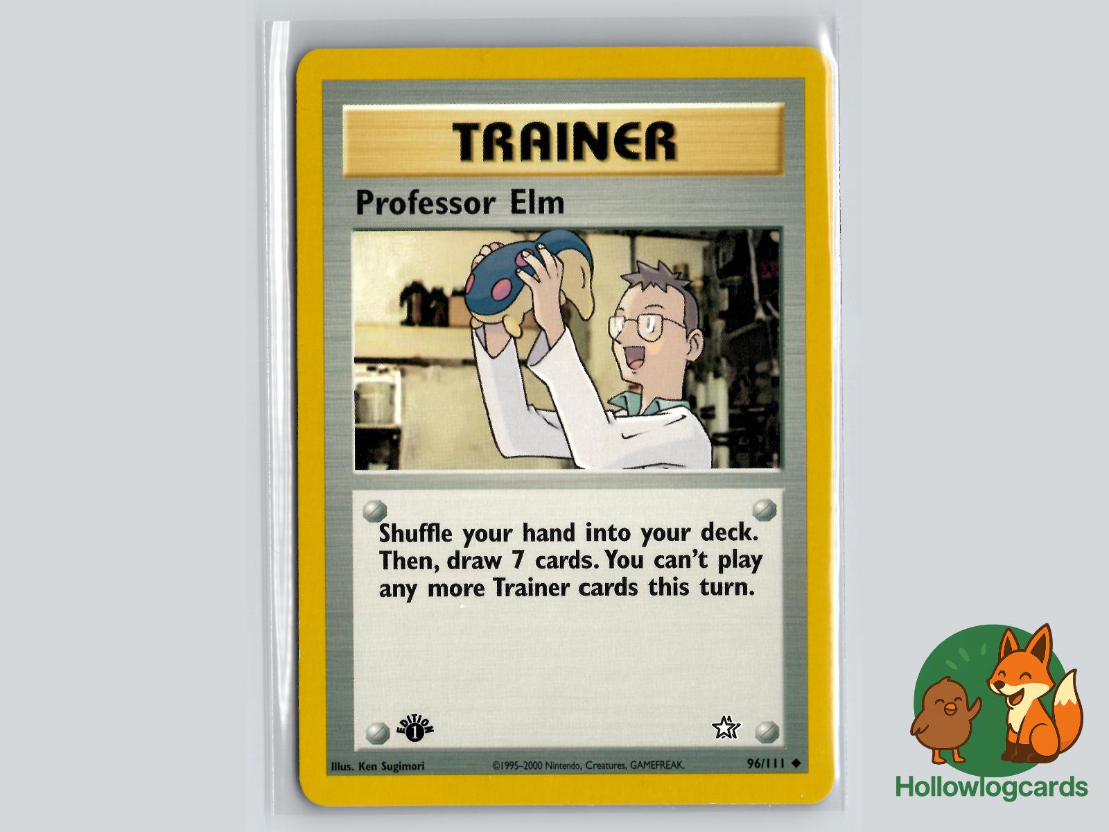 1st Edition Professor Elm (96/111) - Neo Genesis Pokémon Card