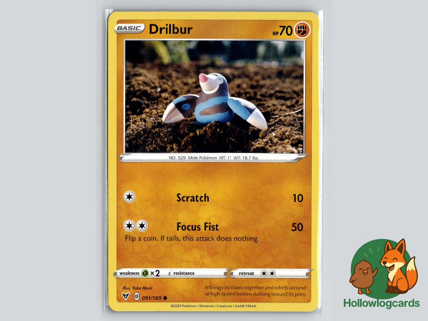 Drilbur (091/185) - Vivid Voltage Pokémon Card