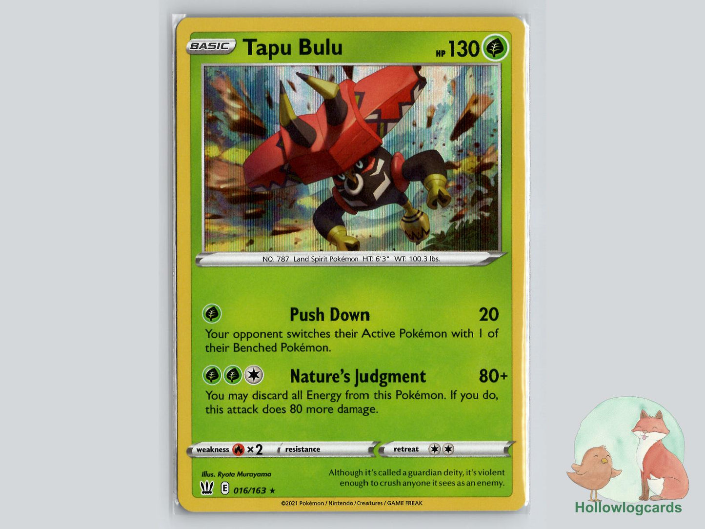 Tapu Bulu (016/163) - Battle Styles Pokémon Card