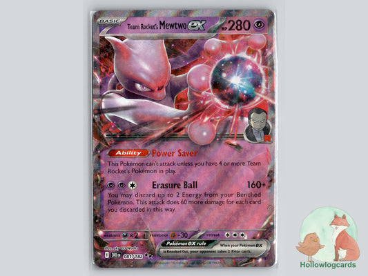 Team Rocket's Mewtwo ex (081/182) - Destined Rivals Pokémon Card