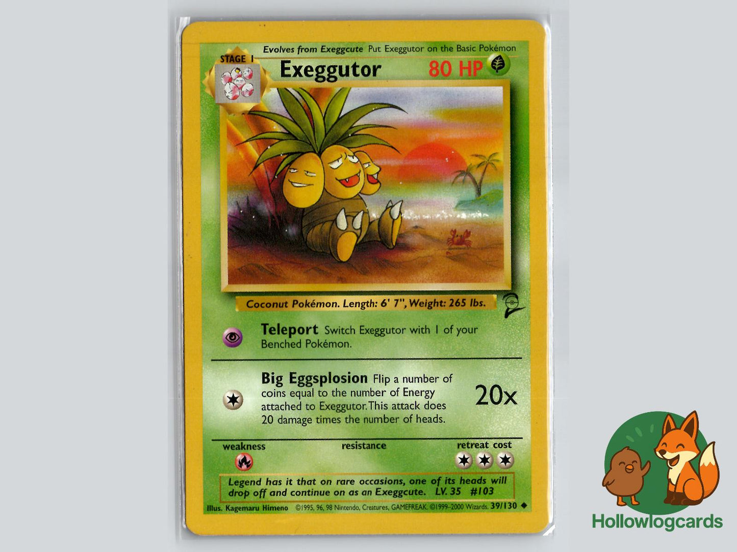 Exeggutor (39/130) - Base Set 2 Pokémon Card