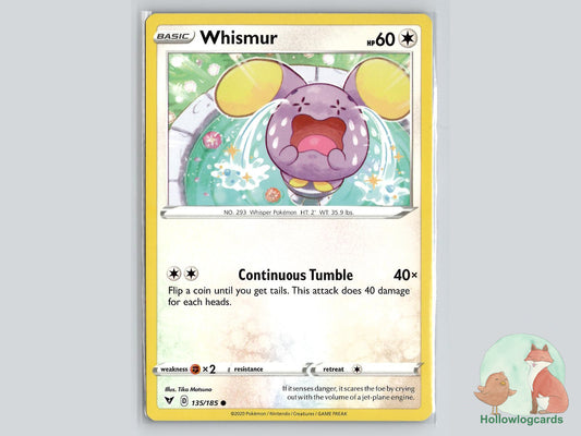 Whismur (135/185) - Vivid Voltage Pokémon Card