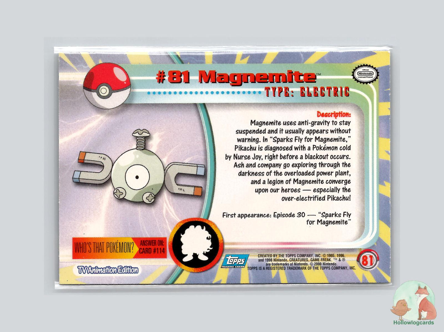 Magnemite (#81) Chrome - Topps Trading Cards Series 2